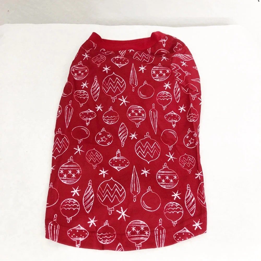 NEW Family PJs Dog Christmas Ornament Shirt Pajamas, Size Medium, Red